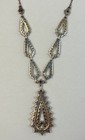 Antique Victorian Vermeil 900 Silver Bohemian Rose Cut Garnet Choker Necklace 15 — photo 9