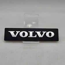 Volvo OEM 240 & 960 Black Metal Side Fender "Volvo" Emblem Badge Logo 1321746