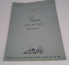 1939 New York World's Fair Famous American Homes Booklet-Lincoln-Riley-Poe too!