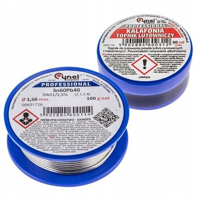 Tin Set 1.5mm 60% Tin With Solder Paste & Rosin