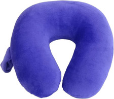Ultra-Soft Microfiber Kids Neck Pillow - Purple Feather Comfort