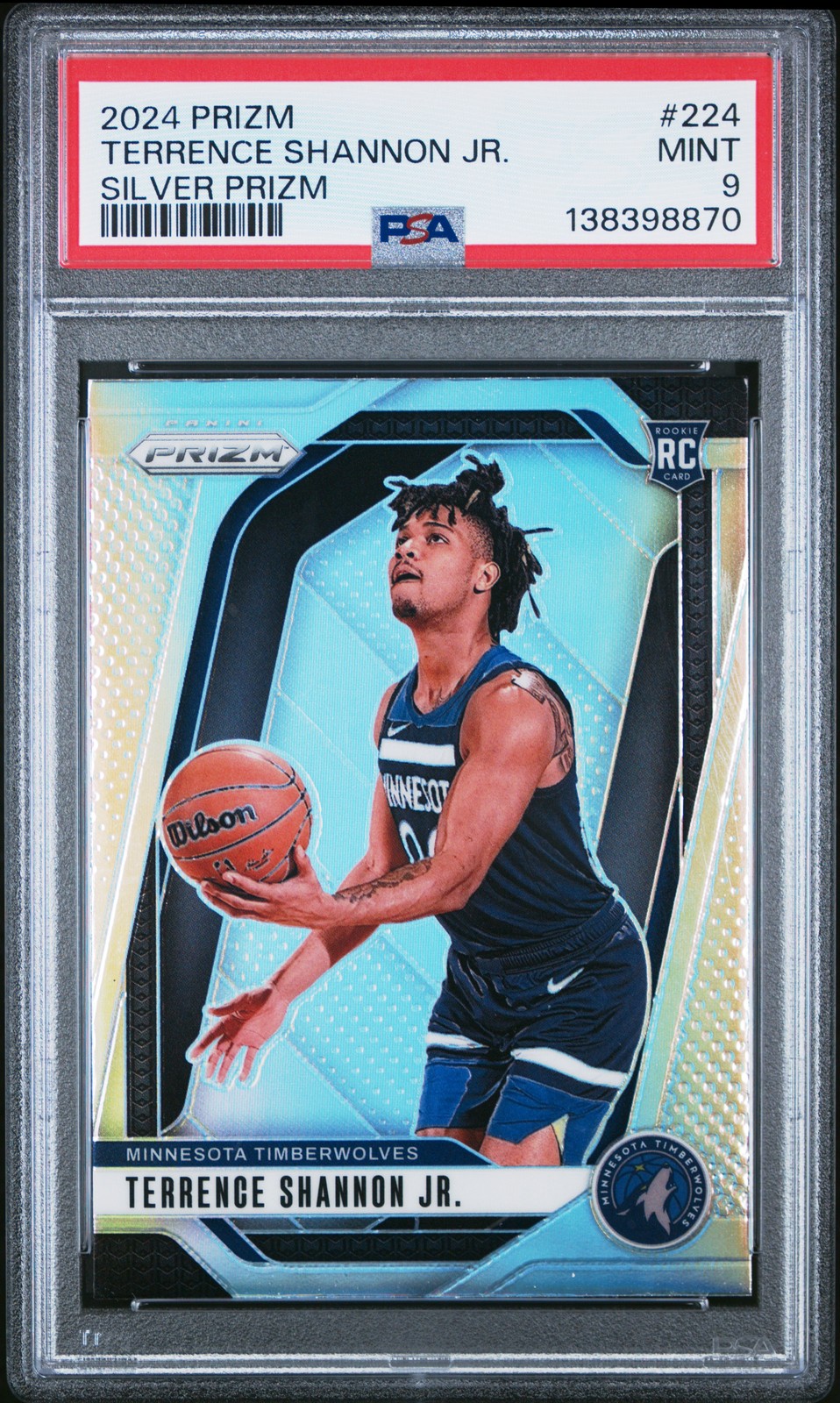 2024 PANINI PRIZM SILVER PRIZM #224 TERRENCE SHANNON JR. PSA 9
