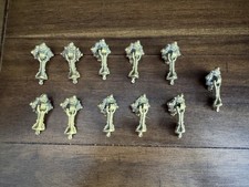 Lot 11 Vintage Antique Brass Drop Bail Drawer Pulls Cabinet Hardware