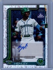 2025 Topps Pro Debut Kyle Henley Sparkle Foil Auto /175 Daytona Tortugas