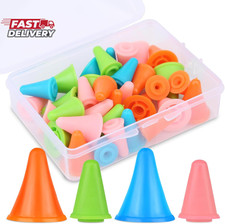 35 PCS Knitting Needle Stoppers, Colorful Knitting Needles Point Protectors with