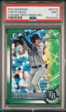 2022 Bowman Chrome - Curtis Mead - Green Refractor # /99 1st Bowman PSA 9