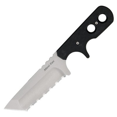Cold Steel Mini Tac Tanto Serrated Neckknife mit Secure-Ex Scheide und Halskette