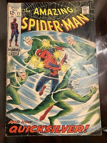 Spider-Man #71 Comic Book Quicksilver, Stan Lee, John Romita