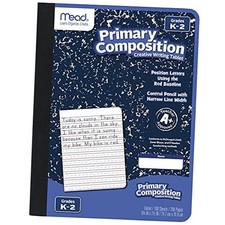 Primary Composition Book, Primary Ruled Journal, Grades K-2, 7-1/2" x 9 1 Pack