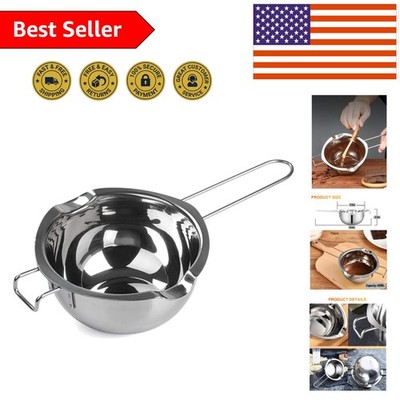 Elegant 2-Cup Stainless Steel Double Boiler Pot for Melting Chocolate & Candies