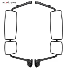 Pair For 2002-2018 International 4300 4200 Black Door Mirror Left Right Side