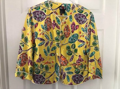 REDD Jean Co Size 4 Sparkly Botanical Print Blazer New No Tags Chic Spring