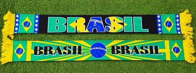 Brasilien Poly Schal ''BRASIL'' Fan Scarf Echarpe WM EM NEU Ordem e Progresso