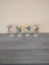  6 Set Of DC Comics Drinking Glasses 6"