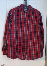 Carhartt Long Sleeve Red Plaid Button Down Shirt Size Medium