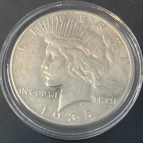 1935-S Peace Silver Dollar $1 XF Detail San Francisco Mint 90%Silver Estate Coin