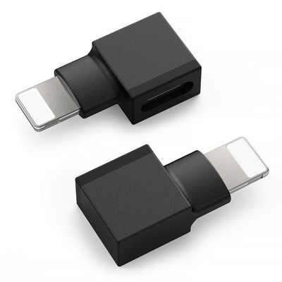 XSDtech 2er-Pack rechtwinkliger Ladeadapter, 90° Stecker auf Buchse SCHWARZ 
