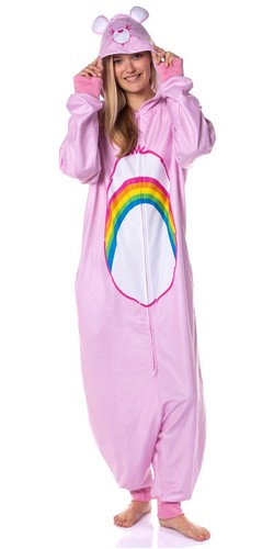 Care Bears Hooded Union Suit One Piece Costume Womens Pajama - Picture 2 of 11