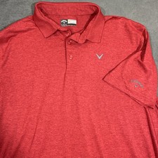Callaway Opti-Dri Swing Tech Golf Polo Shirt Men's CL Red Grey Golf Pro Drive