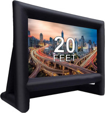 20FT Inflatable Movie Screen Outdoor Indoor Portable Projector Screen w/ Blower