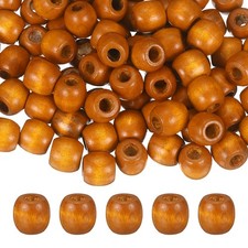 150-Pack Natural Wood Beads 16x17mm for DIY Crafts/Bracelet Coffee 