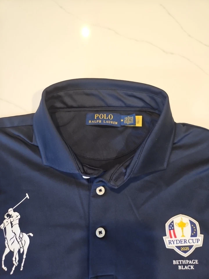 Camisa polo masculina média 2025 Ryder Cup Ralph Lauren exclusiva voluntária nova na caixa - Imagem 3 de 4