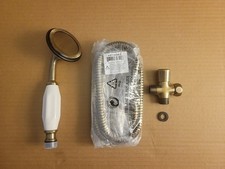 Kingston Latón ABT1020-3 Vintage Ducha de Mano con Manguera y Desviador, Latón Antiguo