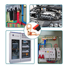 10PCS Battery Cable Ends, 2 Gauge Wire Connectors 1/2 Copper Wire Lugs, Bare ...