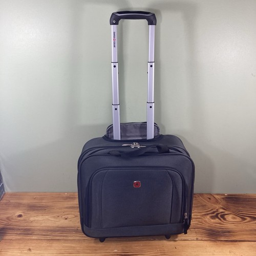 Swiss Gear Rolling Wheels Laptop Computer Bag Carryon Travel Black Wenger Clean
