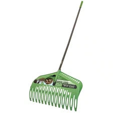 FLIP 54.25 In. Steel Handle Poly Scooping Leaf Rake
