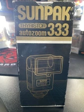 SUNPAK Thyristor AutoZoom 333 Electronic Flash Unit For Pentax -MINT Condition
