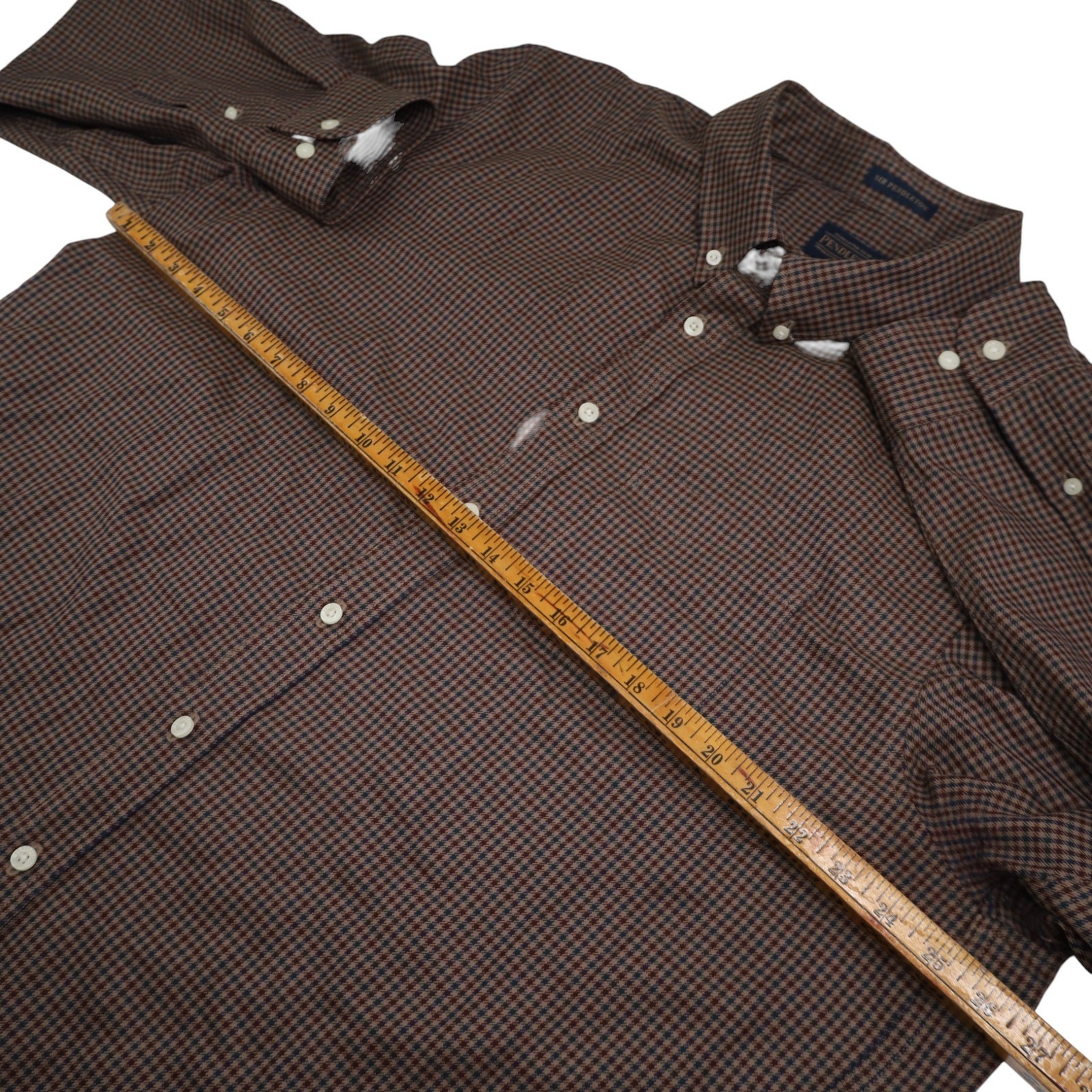 Sir Pendleton Houndstooth %100 Wool Button Up Shi… - image 8