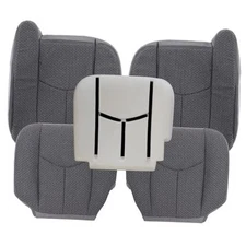  Driver and Passenger Bottom & Top Lean Back & Driver Foam Cushion Dark Gray 