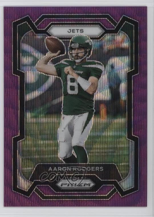 2023 Panini Prizm Purple Wave Prizm 44/99 Aaron Rodgers #227
