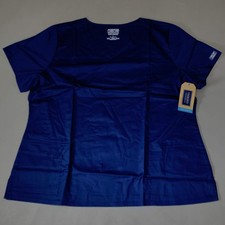 CHEROKEE Modern Classic Scrubs Top Core Stretch Women's SZ 2 XL Navy 4727