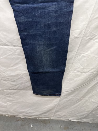 Aero Aeropostale Slim Straight Mens Jeans 34x34 Blue Distressed - Picture 12 of 13