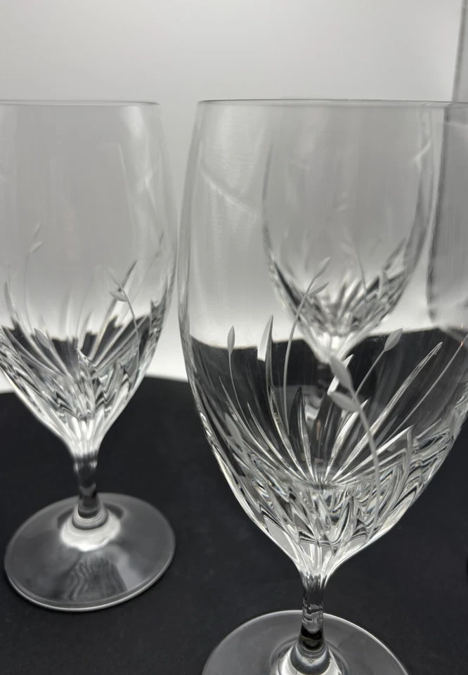 Cáliz de agua de cristal Noritake MOONDUST retirado 8,5" de alto perfecto Foto 4 de 4