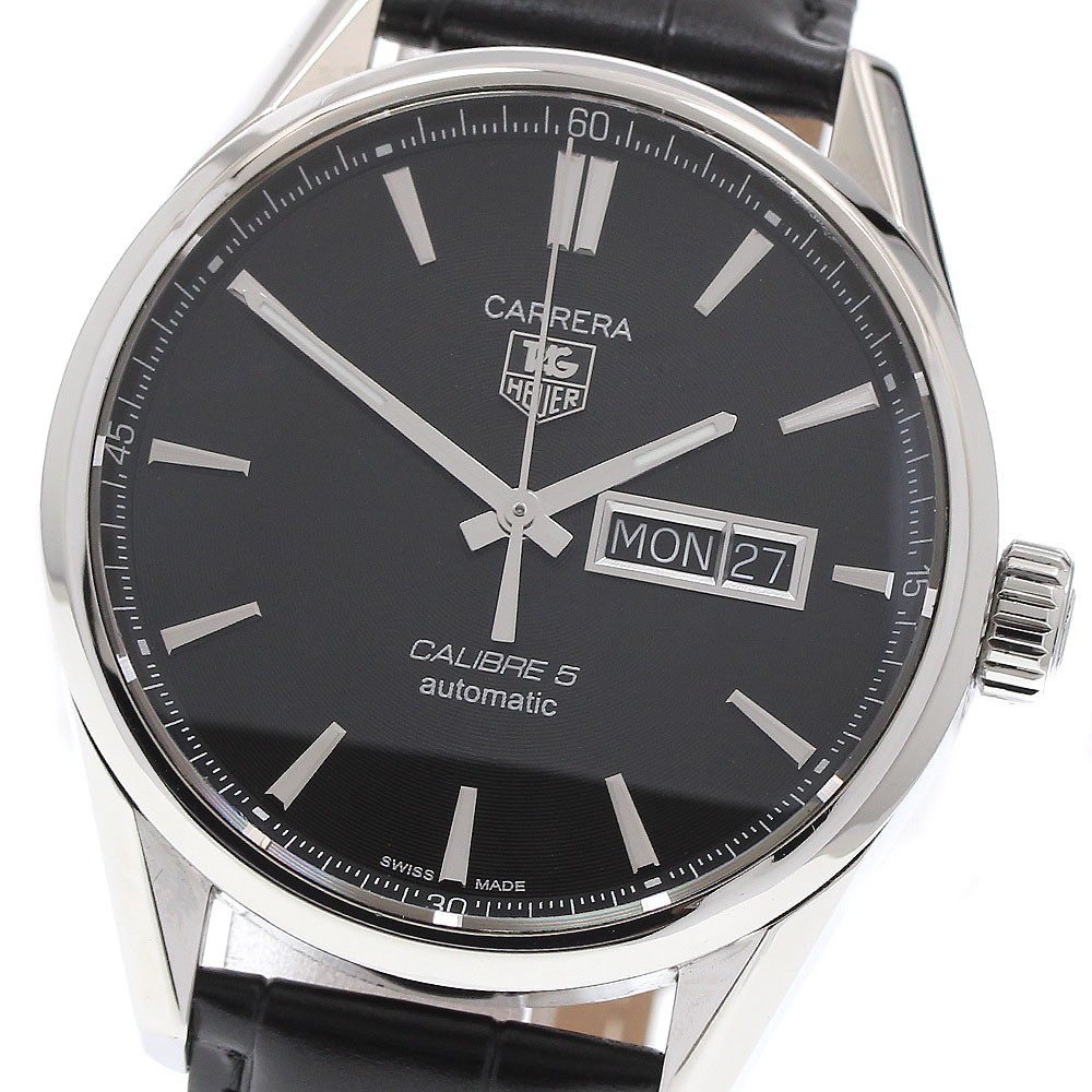 TAG HEUER Carrera Caliber 5 WAR201A-1 Day date black Dial Automatic Men's_972589