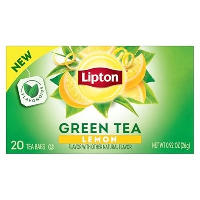 Unsweetened Lemon Green Tea Bags Hot Iced