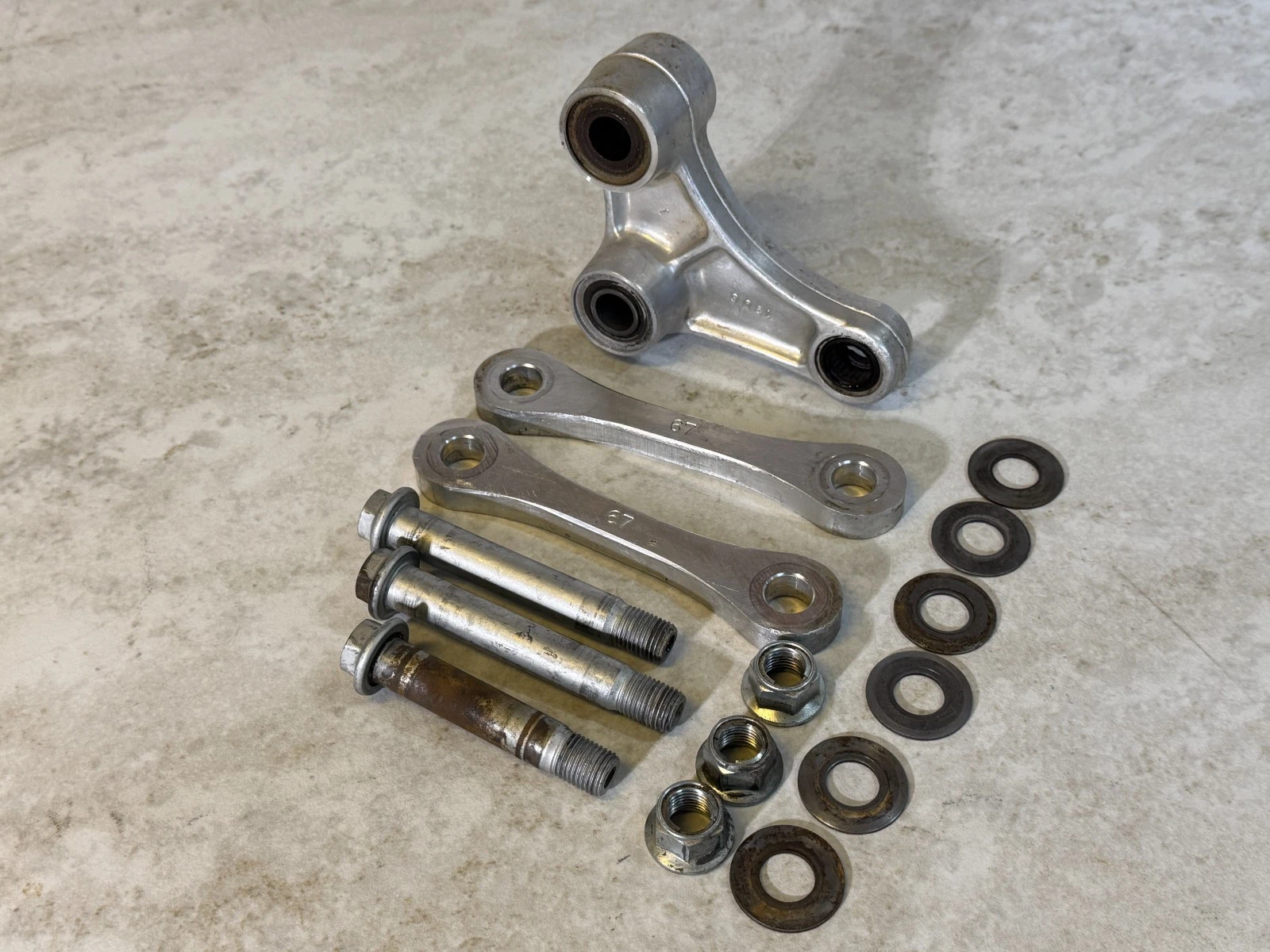 03 KAWASAKI KX125 KX250 KX 125 250 OEM REAR SHOCK LINKAGE LINKS CONNECTING ARM