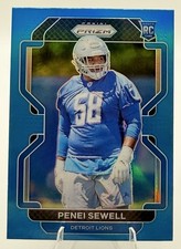 2021 Prizm Penei Sewell Light Blue Prizm Rookie #429 Lions SSP CLEAN
