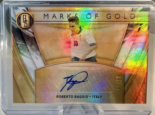2019-20 Panini Gold Standard Soccer Marks Of Gold Autograph Roberto Baggio 24/29