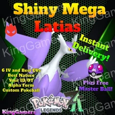✨ SHINY MEGA LATIAS ✨ ALPHA ✨ 6IV / EV ✨ FREE MASTER BALL ✨ Pokemon Legends Z-A