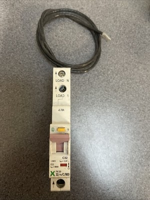 MOELLER X POLE C32 AMP 30mA PKS6-32/1N/C/003 RCBO UNTERBRECHER 32A 32 RCD MCB
