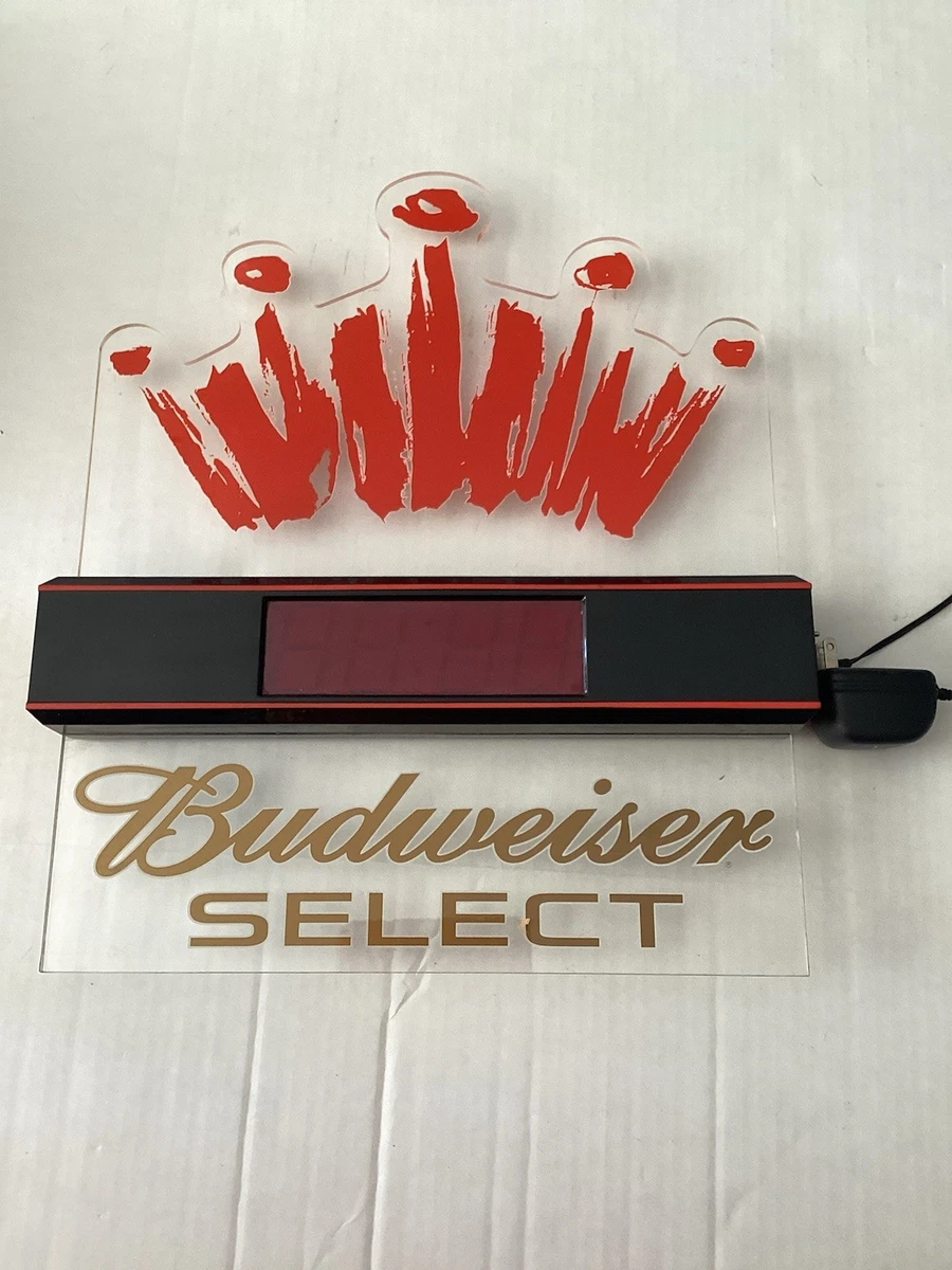 Budweiser Light Clock In Collectible Budweiser Signs & Tins for