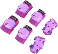Kids Youth Knee Elbow Wrist Guards Set Protective Pads for Children 3-15 Years