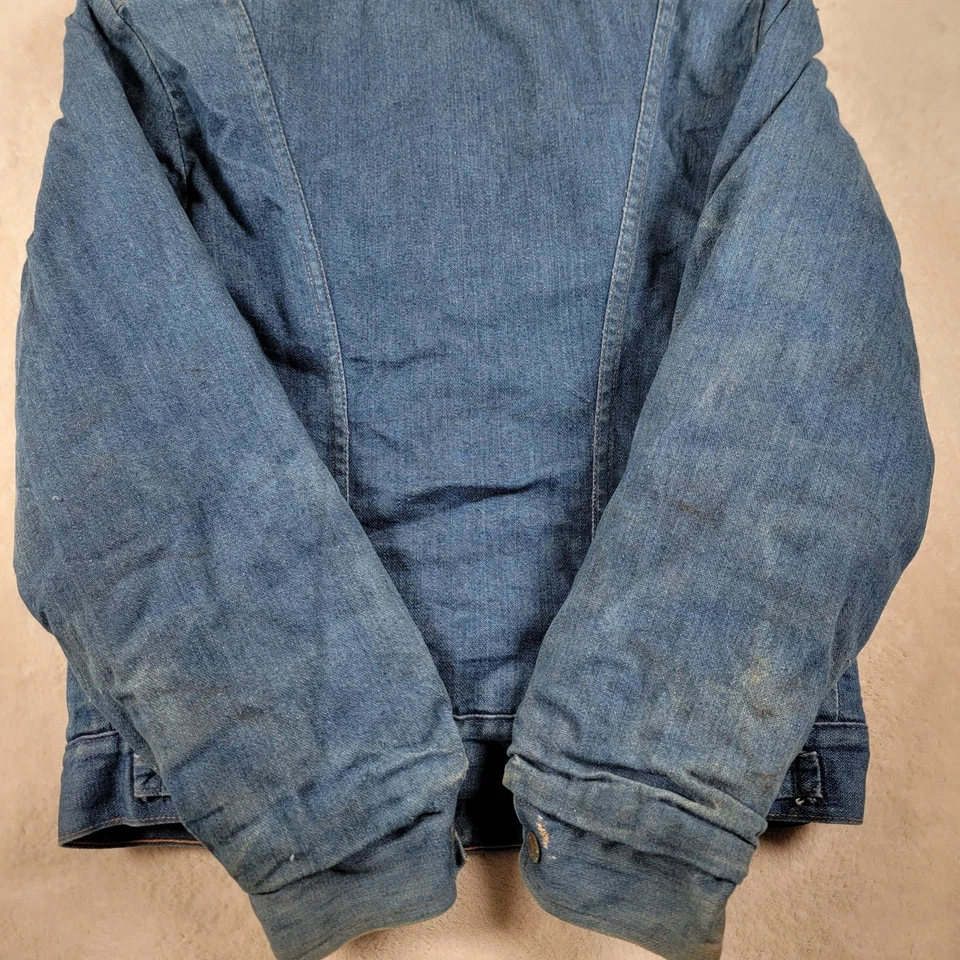 Chaqueta vaquera Wrangler, vintage, piel sintética talla 36, ropa de trabajo grunge para hombre Foto 4 de 4