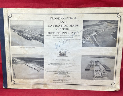 1958 Maps of The Mississippi River Flood Control & Navigation