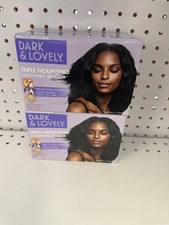 2X SoftSheen Carson Dark  Lovely No-Lye Silkening Relaxer Kit REGULAR