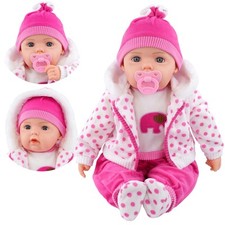 Baby Doll Girl 20” Lifelike Soft Body with Sounds & Dummy - Spotty BiBi Doll Toy